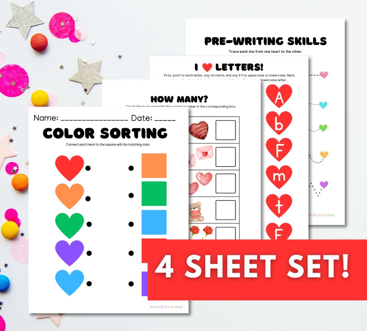 Valentine s Day Worksheets For Preschool Or Kindergarten Mom Life Made Easy Valentine s Day Worksheets For Preschool Or Kindergarten Mom Life Made Easy