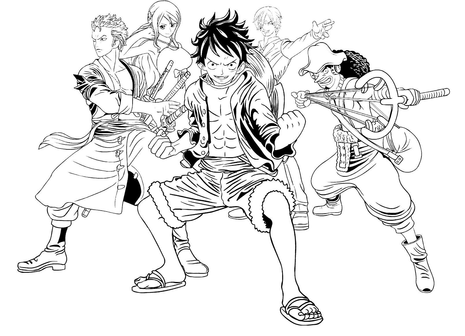 Various Pirates From The One Piece Manga One Piece Coloring Pages Various Pirates From The One Piece Manga One Piece Coloring Pages