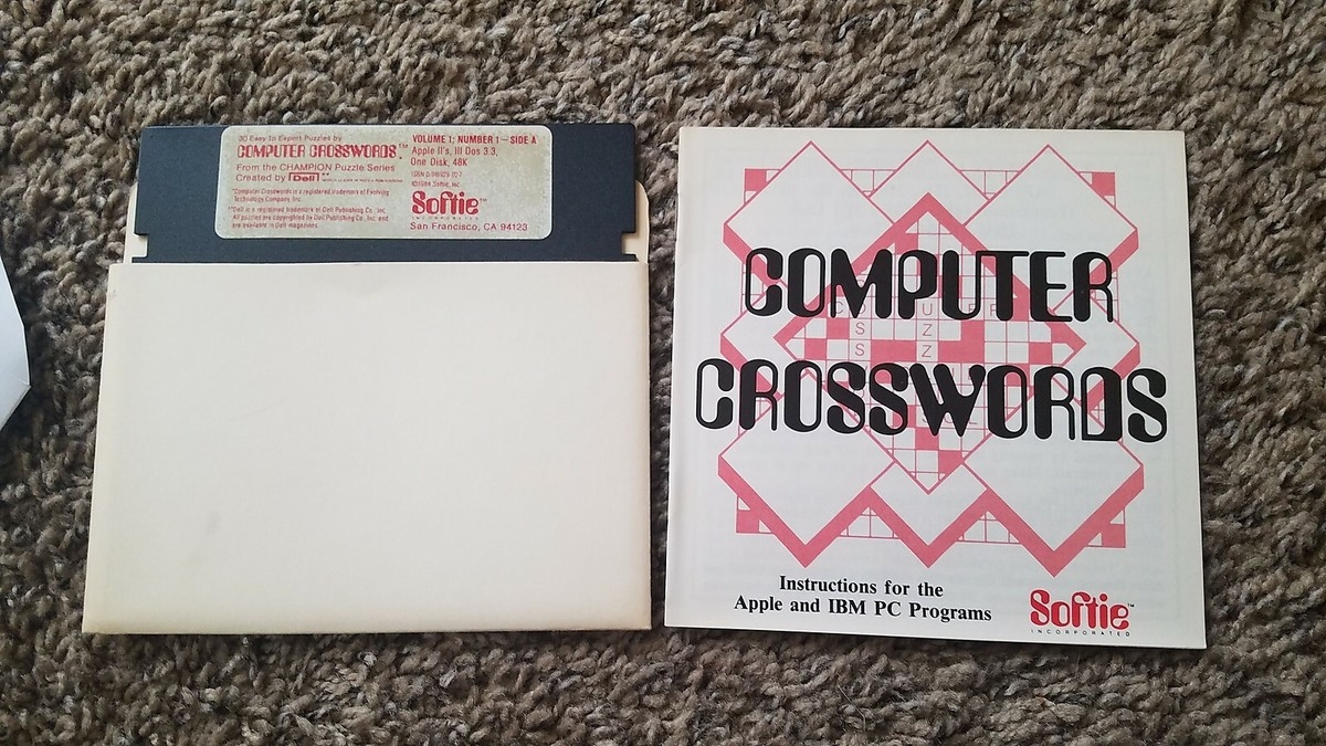 VINTAGE APPLE II 5 25 FLOPPY DISK SOFTWARE PROGRAM SOFTIE COMPUTER CROSSWORD 61 EBay VINTAGE APPLE II 5 25 FLOPPY DISK SOFTWARE PROGRAM SOFTIE COMPUTER CROSSWORD 61 EBay