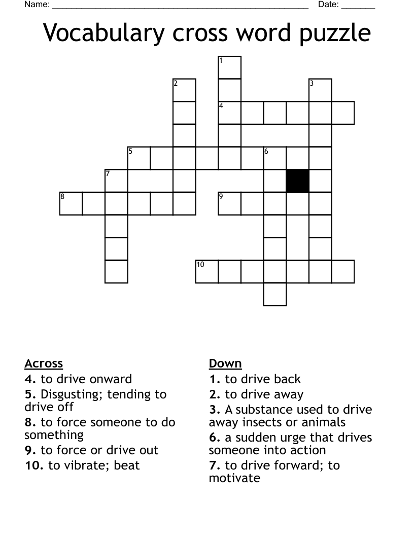 Vocabulary Cross Word Puzzle WordMint Vocabulary Cross Word Puzzle WordMint