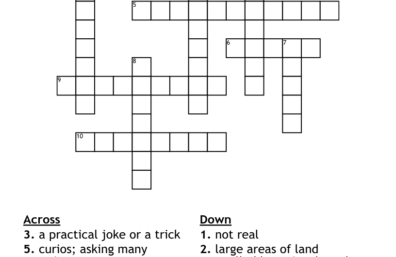 Practical Joke Crossword