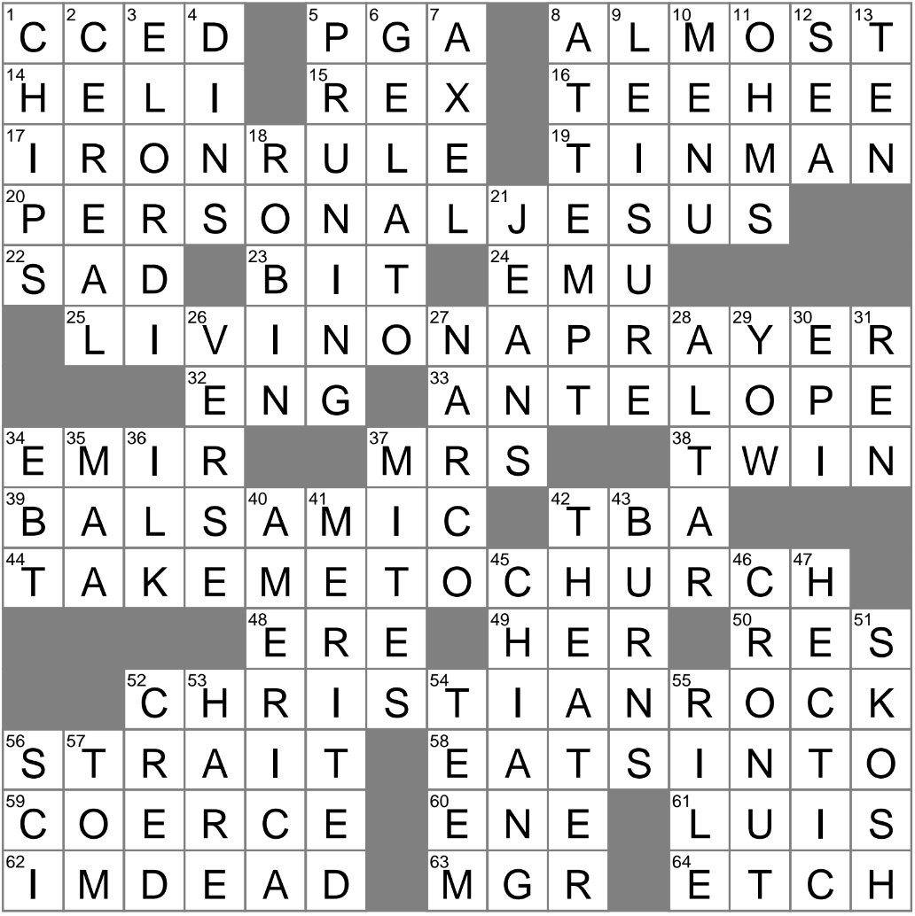 Warranted Crossword Clue Archives LAXCrossword