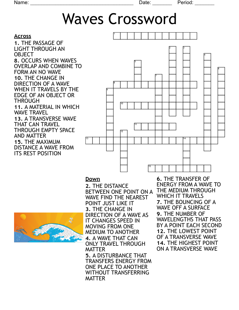 Waves And Sound Crossword WordMint Waves And Sound Crossword WordMint