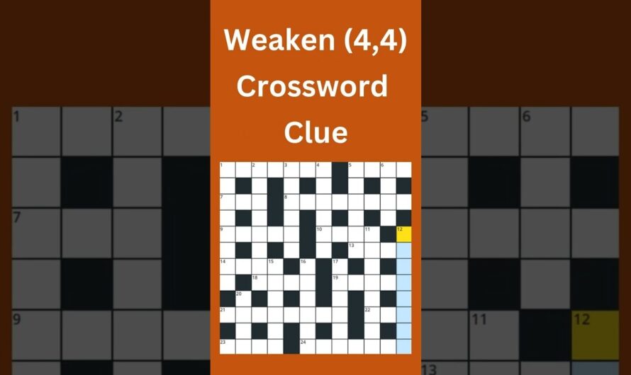 Weaken Crossword Clue