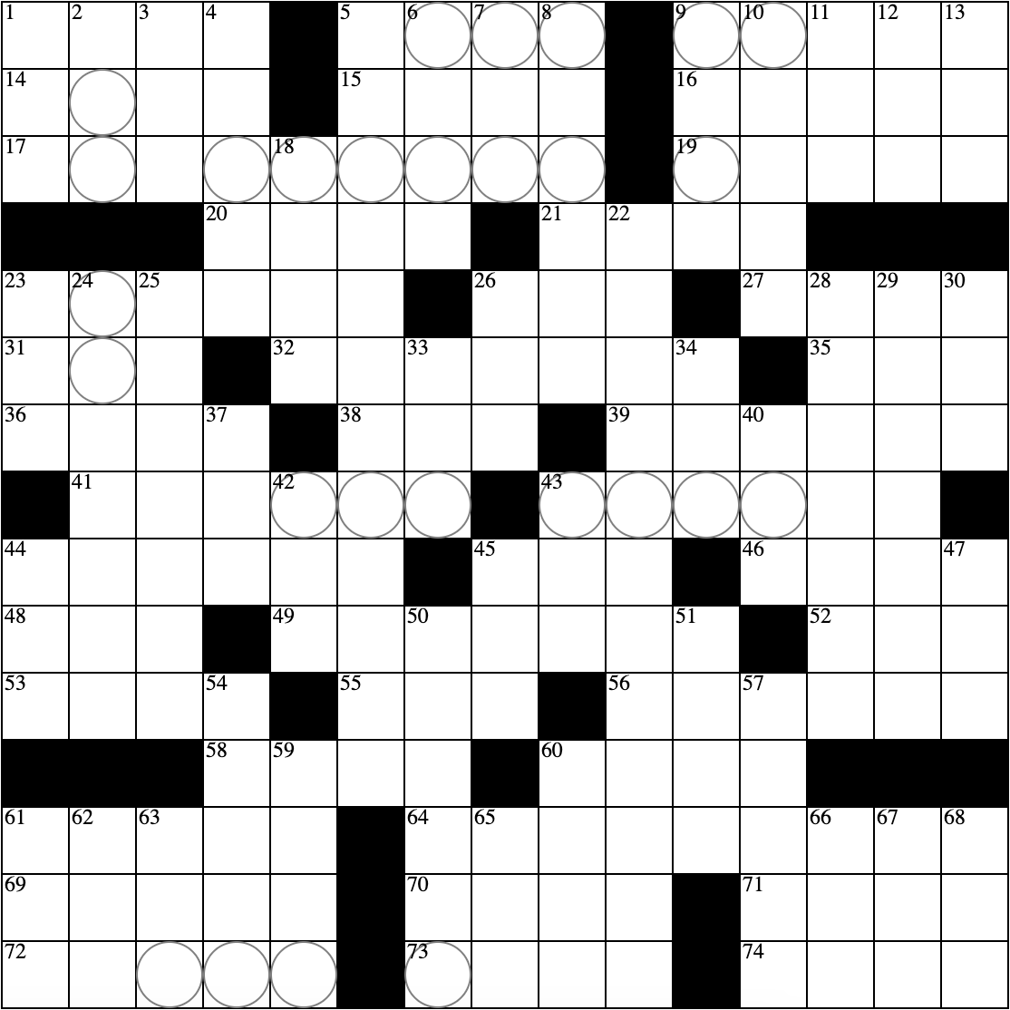 Weekly Crossword The Burlingame B