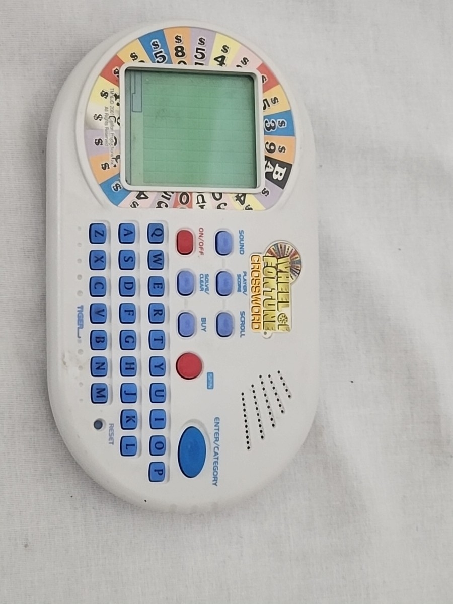 Wheel Of Fortune Crossword Electronic Handheld Travel Game 2002 Vintage Tiger EBay