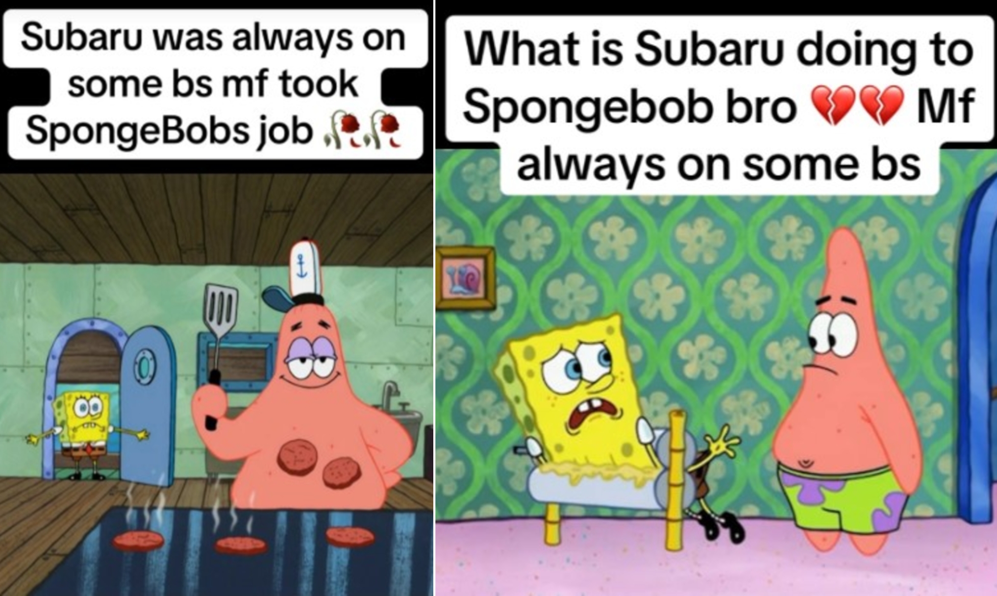 Why Are People Calling Patrick Star Subaru On TikTok The Viral SpongeBob Me Know Your Meme Why Are People Calling Patrick Star Subaru On TikTok The Viral SpongeBob Me Know Your Meme