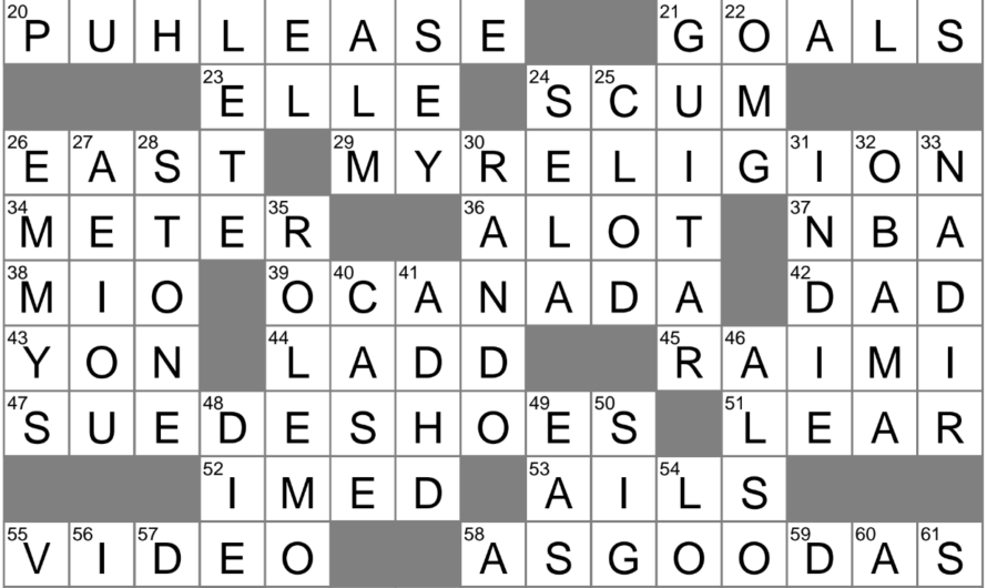 Crossword Clue Wind Instrument