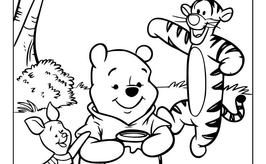 Winnie The Pooh Characters Coloring Pages