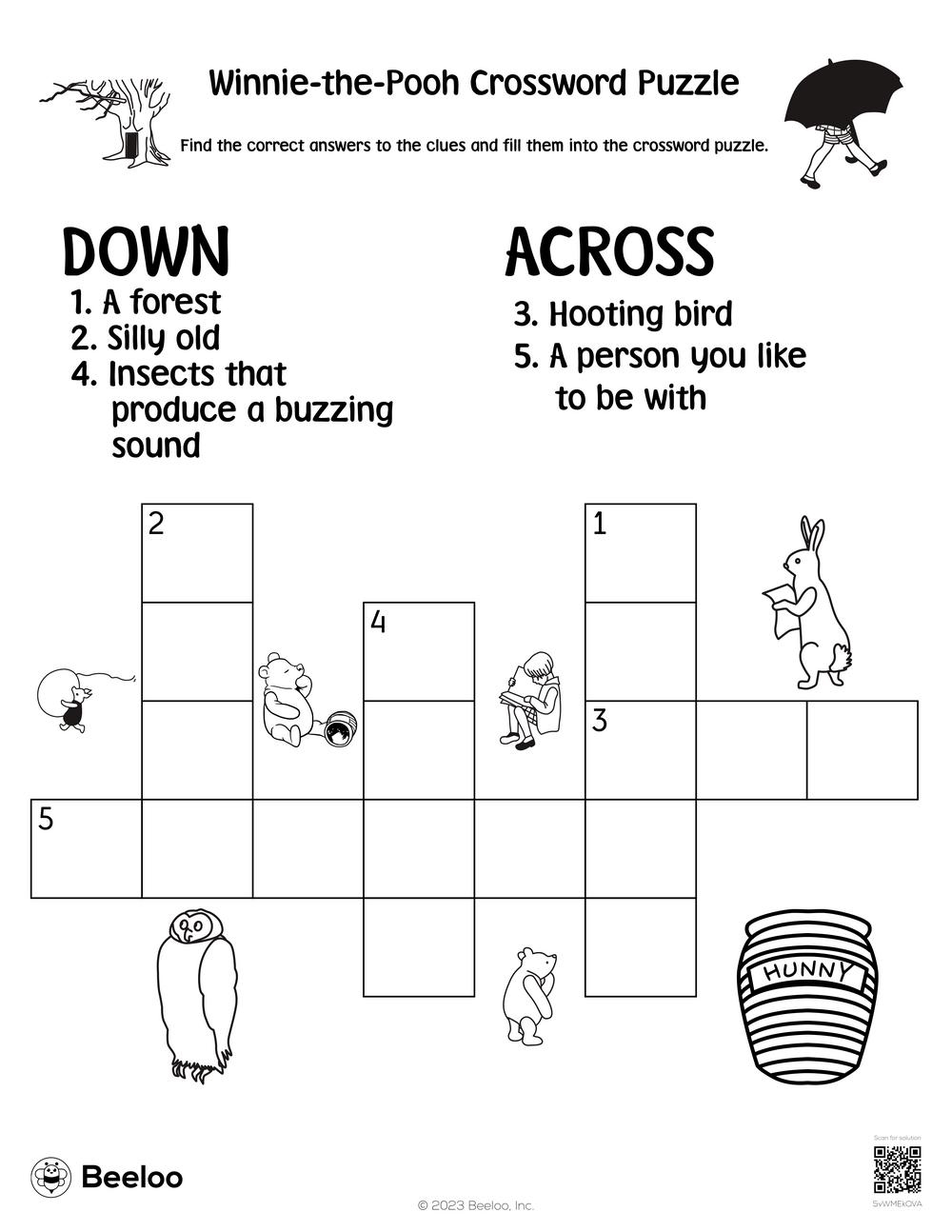 Winnie the Pooh Crossword Puzzle Beeloo Printable Crafts And Activities For Kids Winnie the Pooh Crossword Puzzle Beeloo Printable Crafts And Activities For Kids