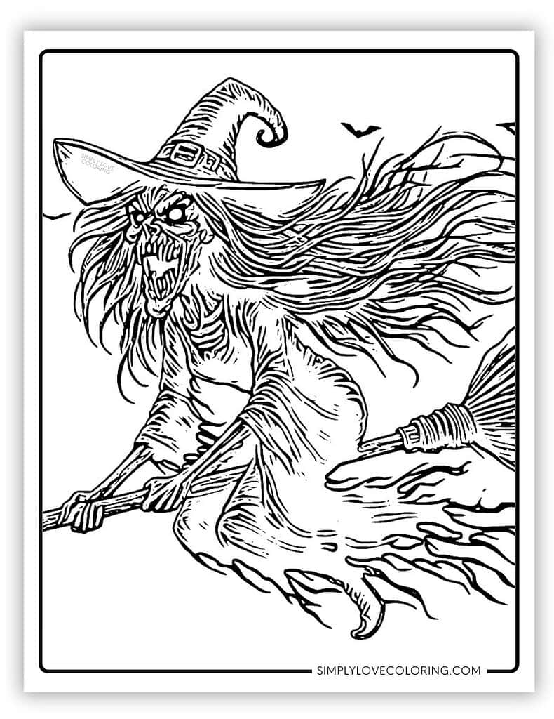 Witch Coloring Pages Free PDF Printables Simply Love Coloring Witch Coloring Pages Free PDF Printables Simply Love Coloring