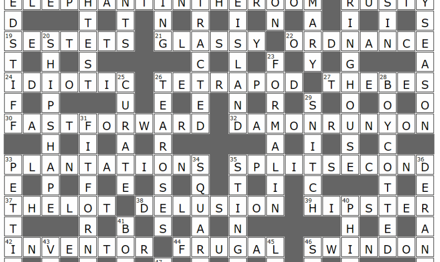 Wooden Shoe Crossword