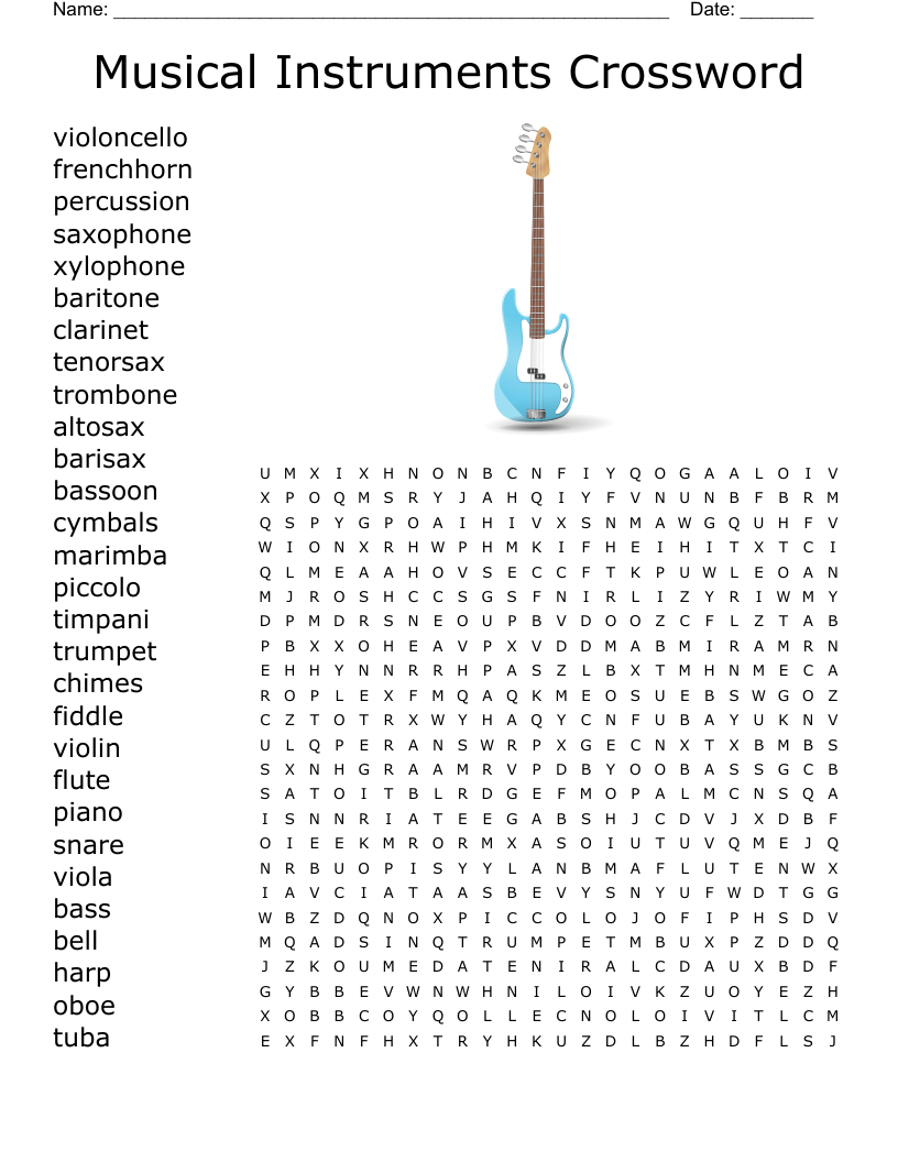 Woodwind Instruments Crossword WordMint Woodwind Instruments Crossword WordMint