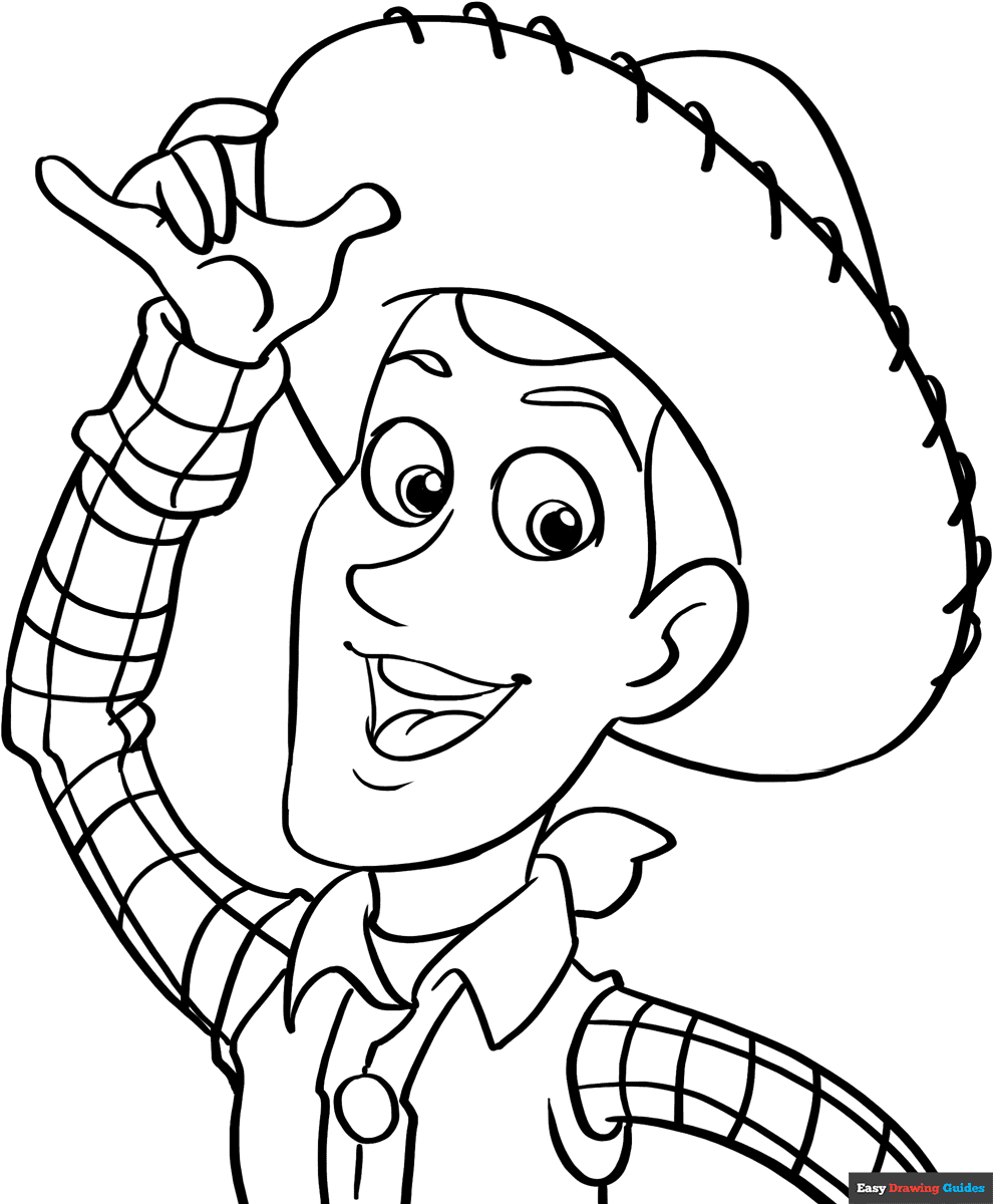 Woody From Toy Story Coloring Page Easy Drawing Guides Woody From Toy Story Coloring Page Easy Drawing Guides