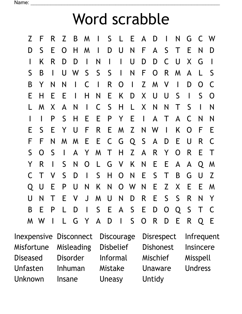 Word Scrabble Word Search WordMint