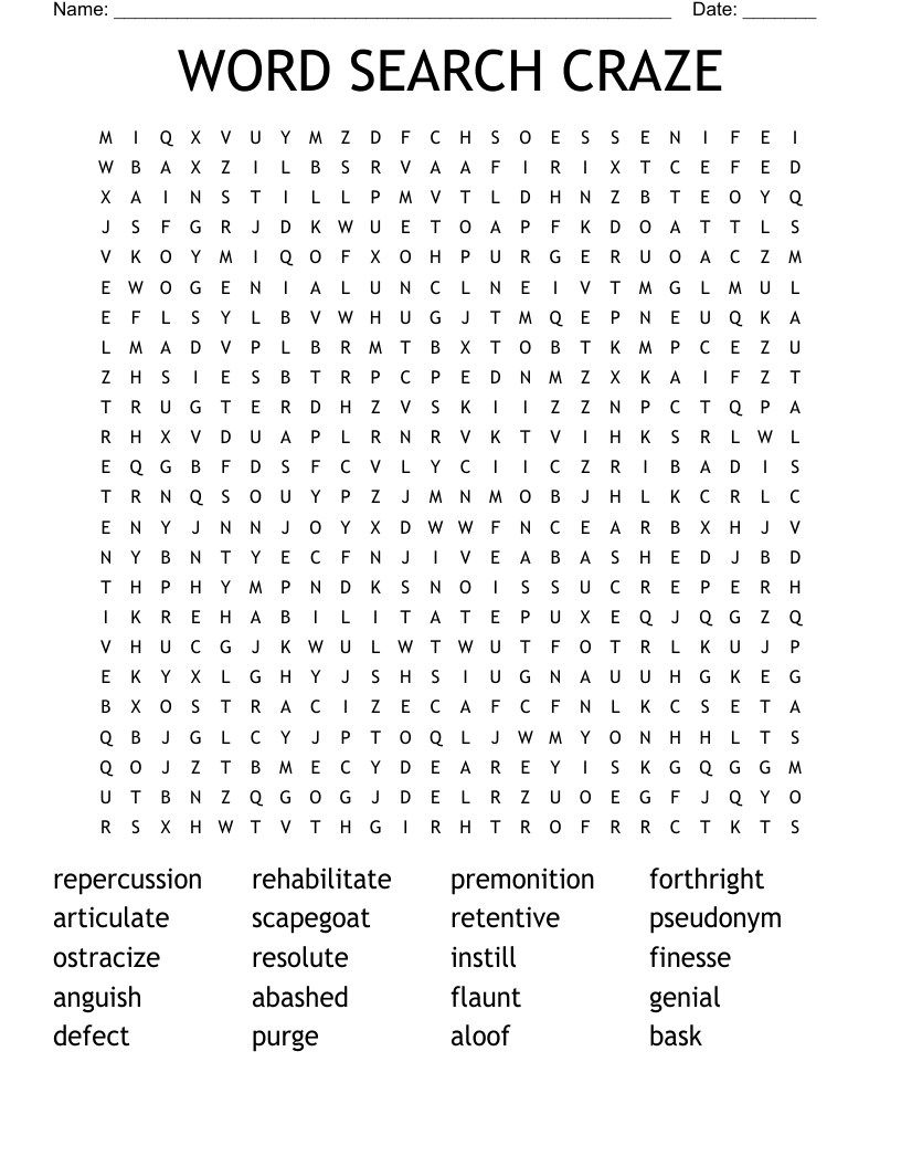 WORD SEARCH CRAZE WordMint WORD SEARCH CRAZE WordMint