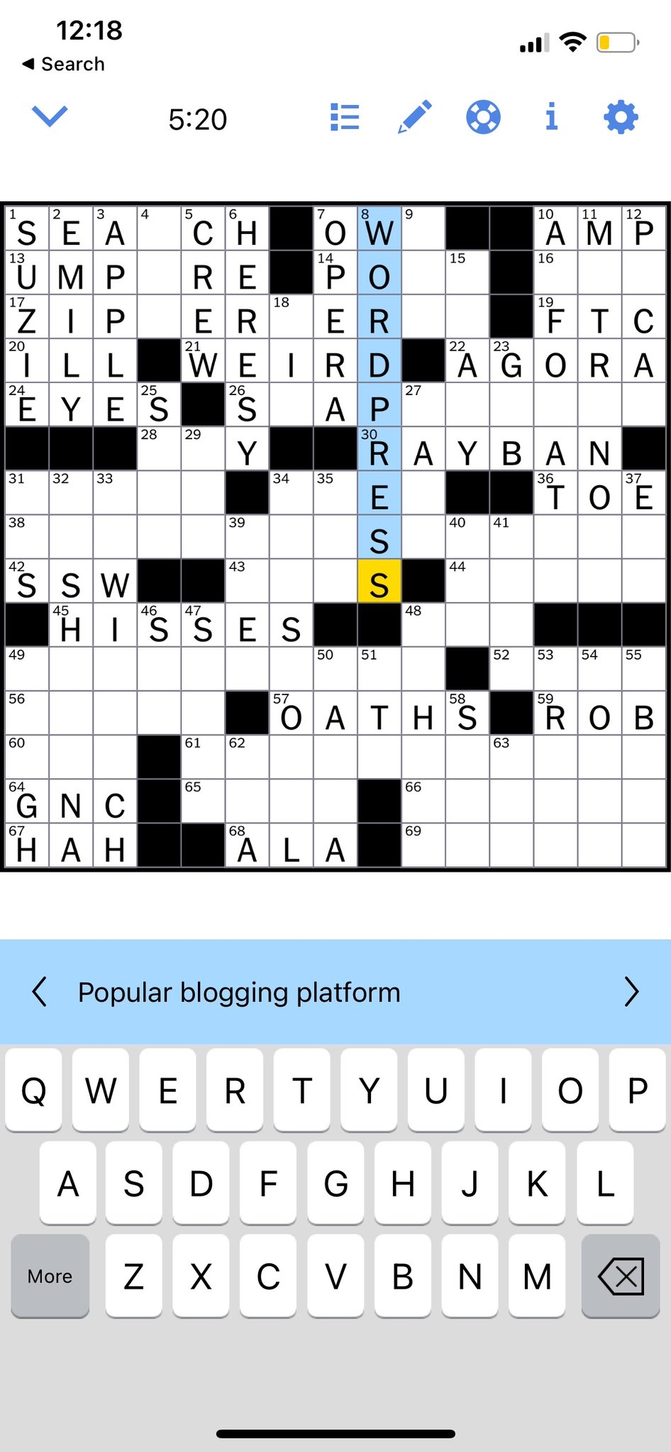 WordPress Appears In NYT Crossword WP Tavern WordPress Appears In NYT Crossword WP Tavern