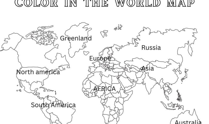 World Map Coloring Sheet