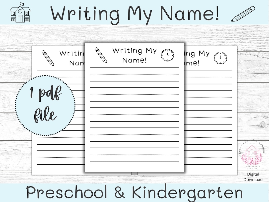 Writing My Name Worksheet Preschool Printable Name Writing Sheets Name Sheets Kindergarten Prep Printable Worksheets Kids Worksheets Etsy Writing My Name Worksheet Preschool Printable Name Writing Sheets Name Sheets Kindergarten Prep Printable Worksheets Kids Worksheets Etsy