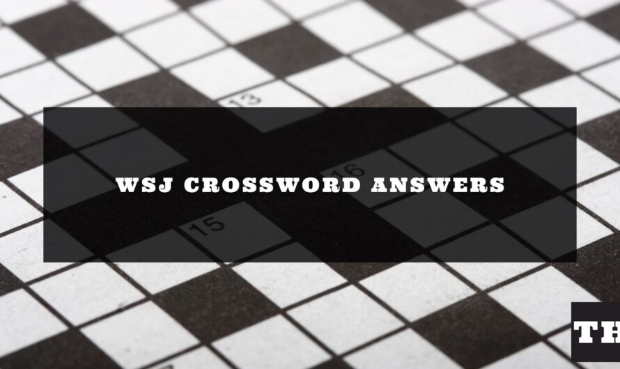 Wsj Crossword Answers Today