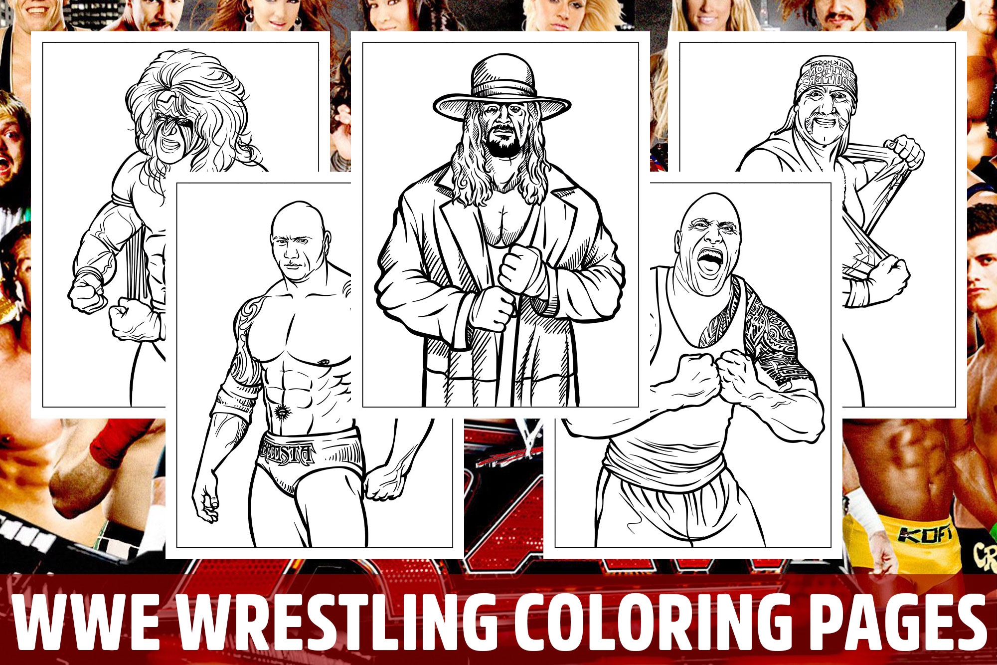 WWE Wrestling Coloring Pages For Kids Girls Boys Teens School Activity Made By Teachers