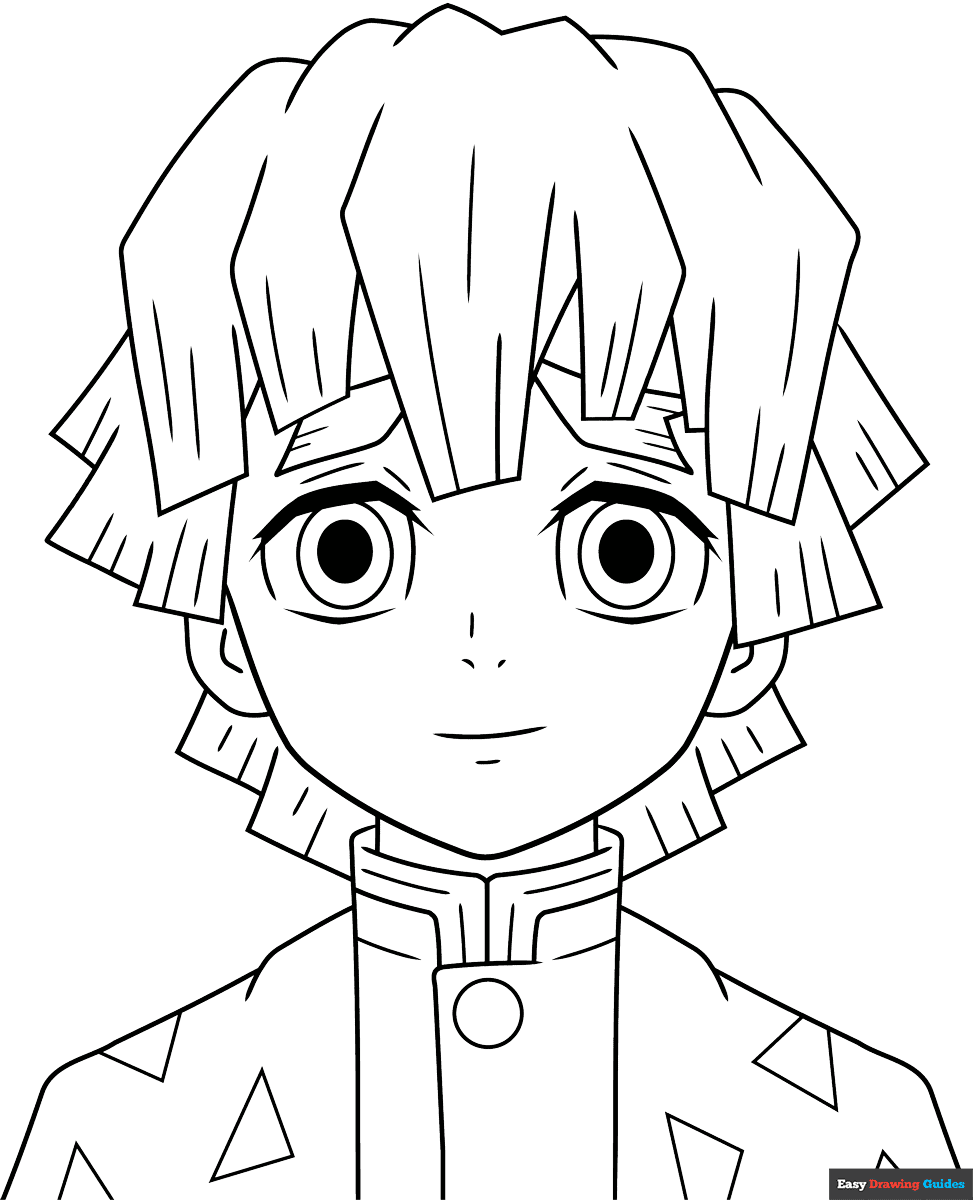 Zenitsu Agatsuma From Demon Slayer Coloring Page Easy Drawing Guides Zenitsu Agatsuma From Demon Slayer Coloring Page Easy Drawing Guides
