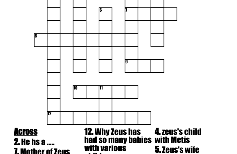 Wife Of Zeus Crossword Clue